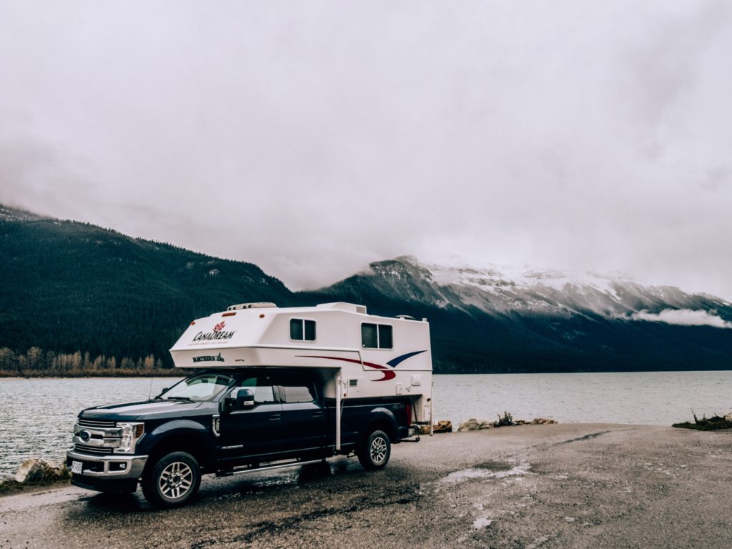 Our RV Rental just before Jasper National Park
