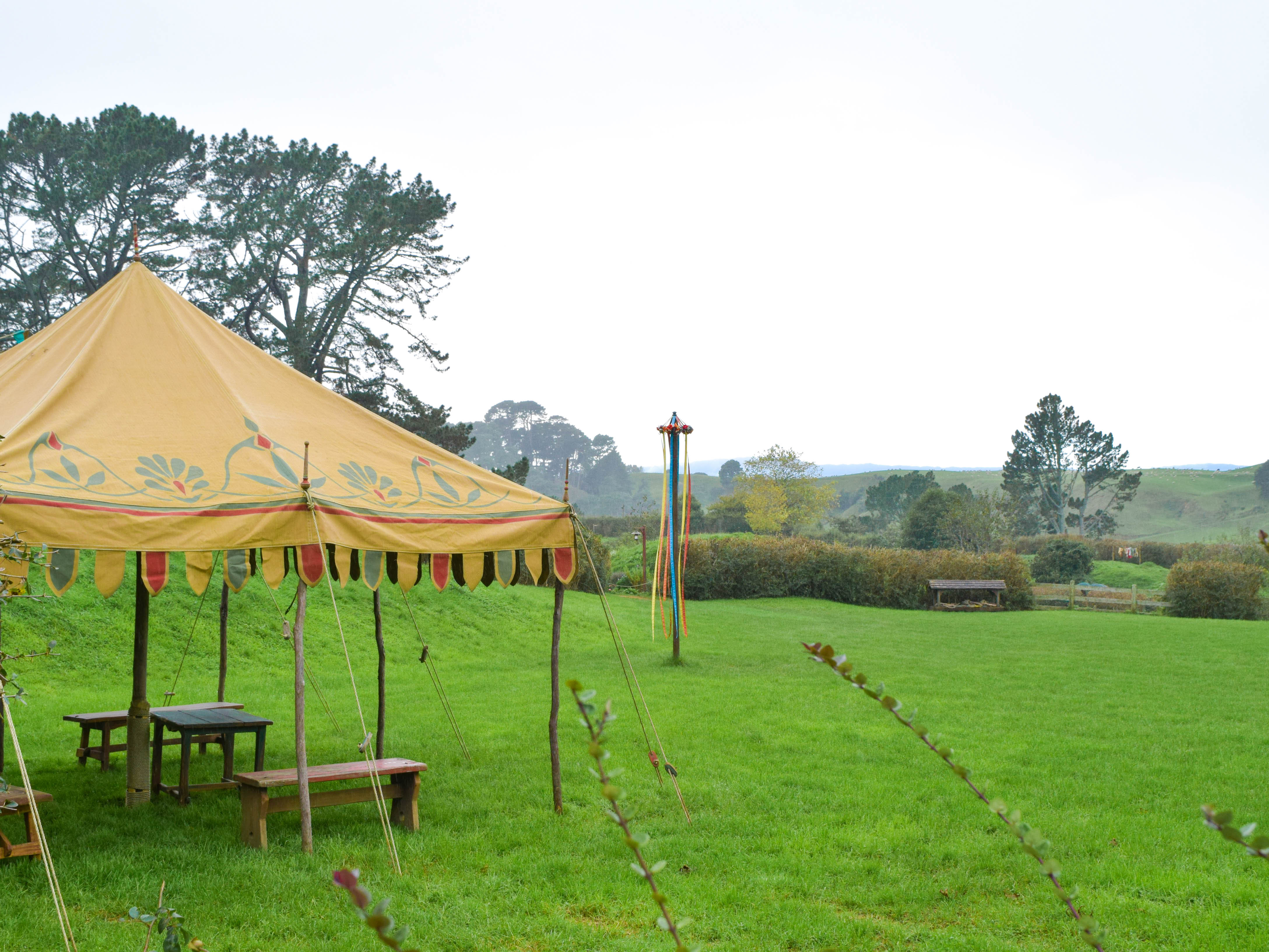 The Party Field Hobbiton Movie Set New Zealand