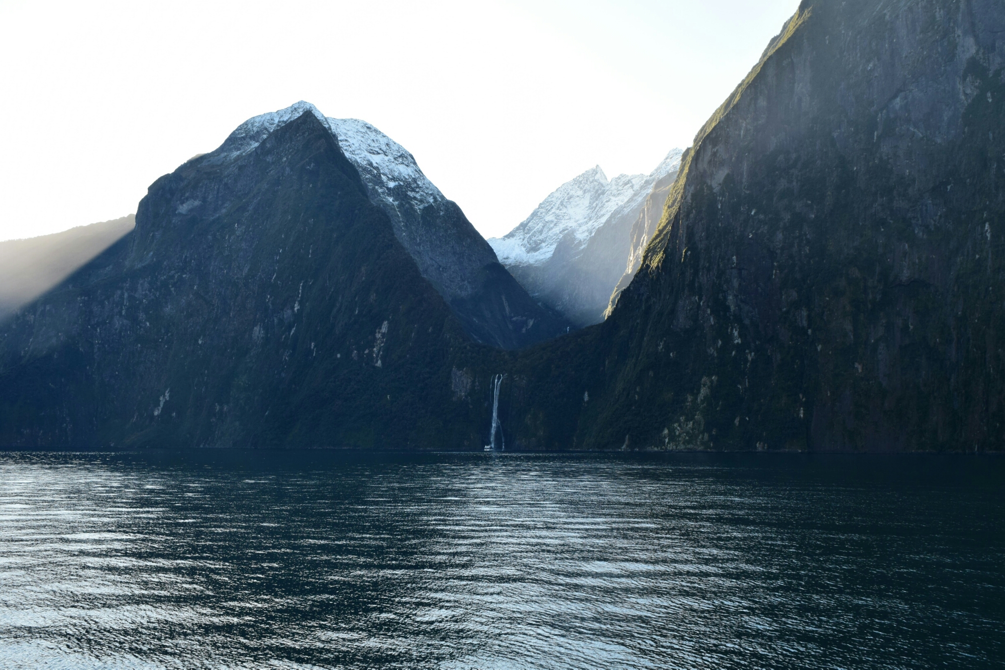 Waterfalls at Milford Sound New Zealand